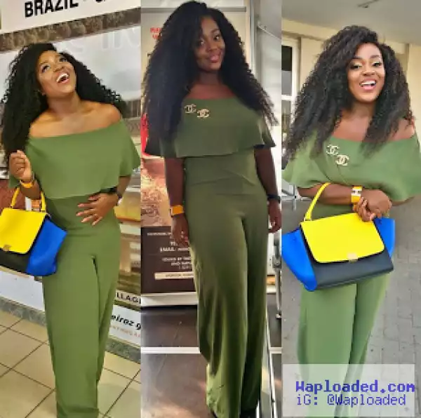 Photos: Actresses Jackie Appiah and Rukky Sanda step out in green